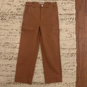 Everlane Straight Leg Crop in Cocoa Brown
